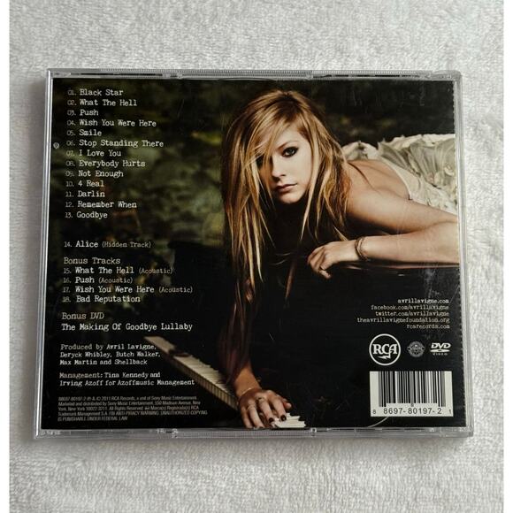 Avril Lavigne Goodbye Lullaby Deluxe CD + DVD 2011 RCA Pop Rock Album - Picture 2 of 9